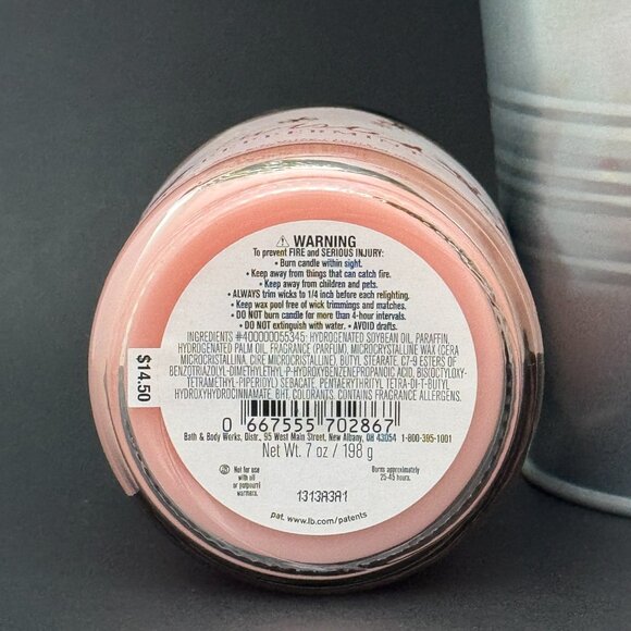 BBW Twisted Peppermint Bath & Body Works Mason Jar Single Wick Candle - Picture 9 of 10